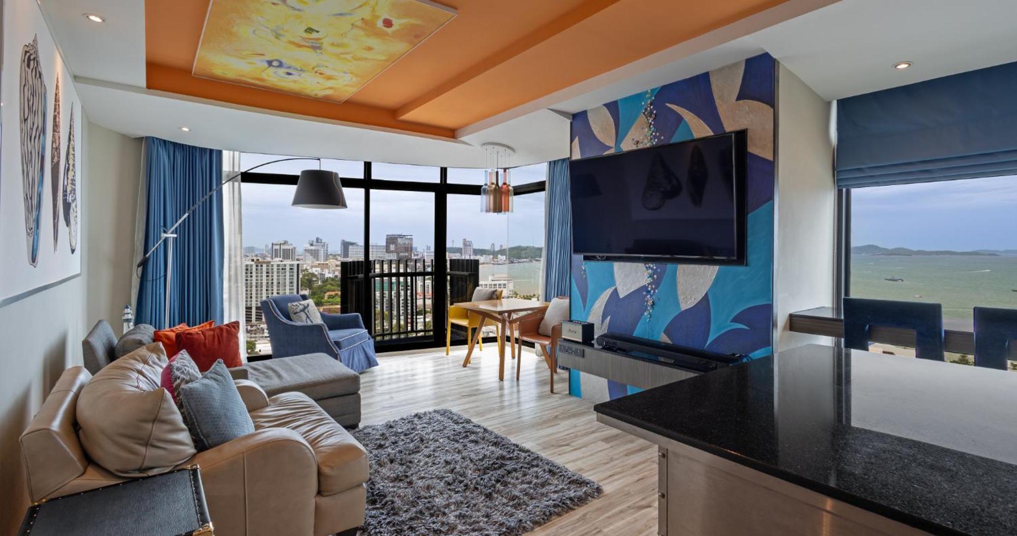 فندق سيام آت سيام ديزاين باتايا المظهر الخارجي الصورة A living room in a condominium
